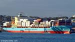 ID 3258 NICOLINE MAERSK (2000/27733grt/IMO 9192246) berthing at the Axis Fergusson Container Terminal in Auckland, New Zealand in glorious early morning autumn sunshine.